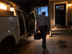 24-hour emergency arrival at a residential driveway in Maintenance by Aegis Heating and Air