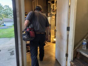 Residential HVAC service call arrival in Maintenance by Aegis Heating and Air