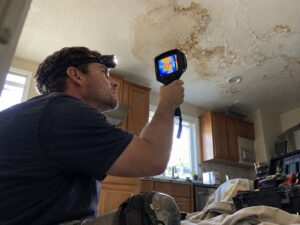 Thermal imaging of hidden water damage in Warranty by Aegis Heating and Air