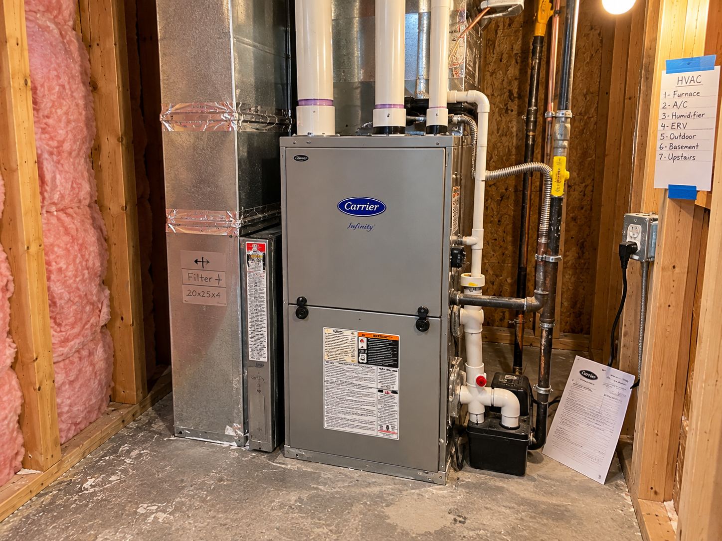 96% AFUE two-stage condensing furnace installed by Aegis in West Valley City new-build home